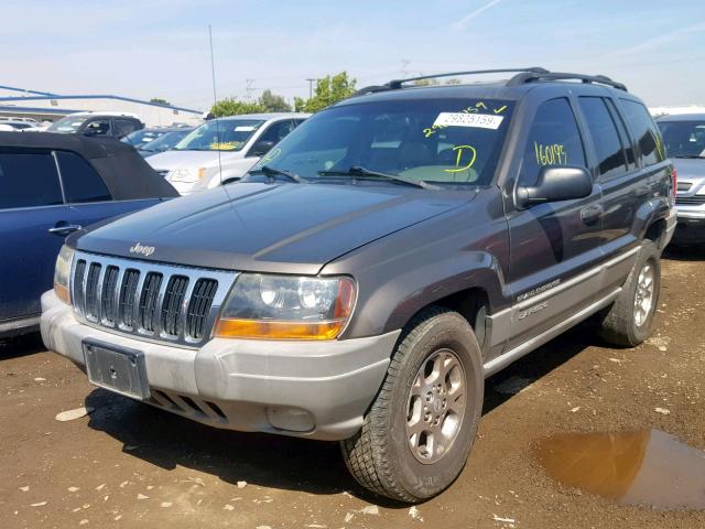 1J4G248S8YC213255 - 2000 JEEP GRAND CHER GRAY photo 2