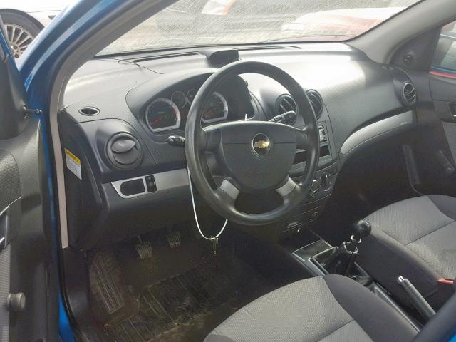 KL1TD66E89B325477 - 2009 CHEVROLET AVEO LS BLUE photo 9