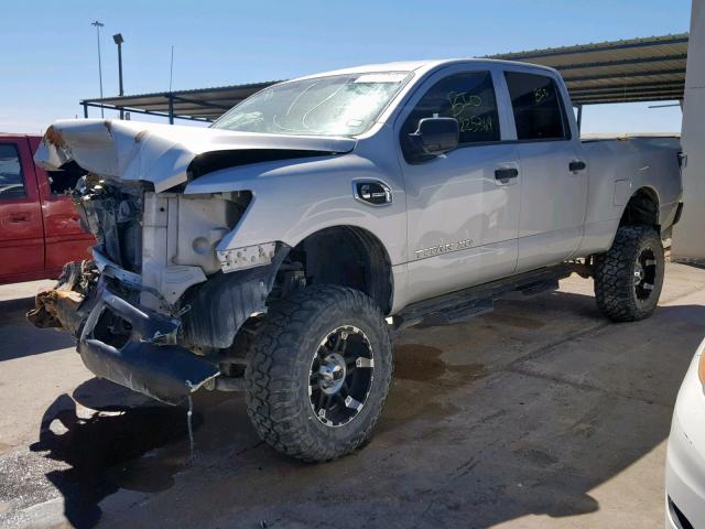 1N6BA1F35HN553347 - 2017 NISSAN TITAN XD S SILVER photo 2