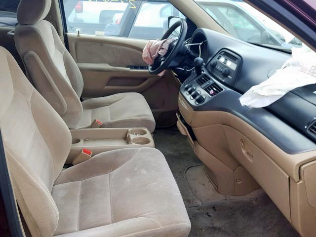 5FNRL38297B022094 - 2007 HONDA ODYSSEY LX RED photo 5