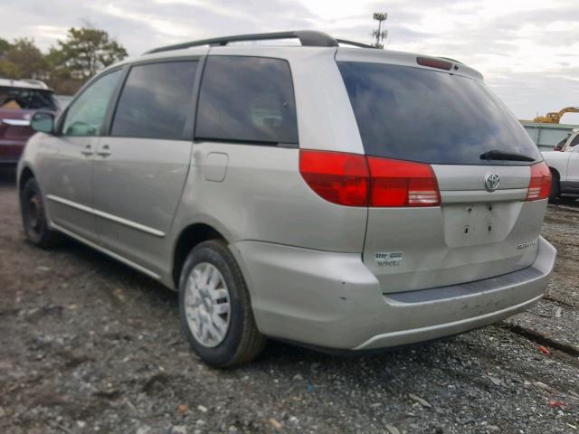 5TDZA23C24S073895 - 2004 TOYOTA SIENNA CE SILVER photo 3