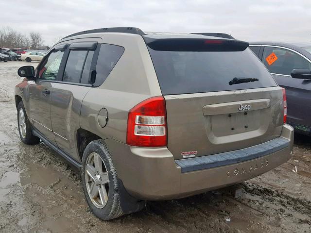 1J8FT47W78D564471 - 2008 JEEP COMPASS SP BEIGE photo 3