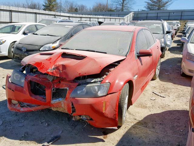 6G2EC57Y59L183985 - 2009 PONTIAC G8 GT RED photo 2