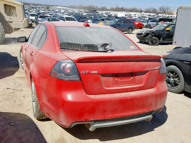 6G2EC57Y59L183985 - 2009 PONTIAC G8 GT RED photo 3