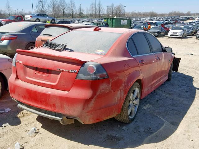 6G2EC57Y59L183985 - 2009 PONTIAC G8 GT RED photo 4