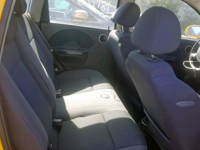 KL1TD666X7B716958 - 2007 CHEVROLET AVEO BASE Sarı foto 6