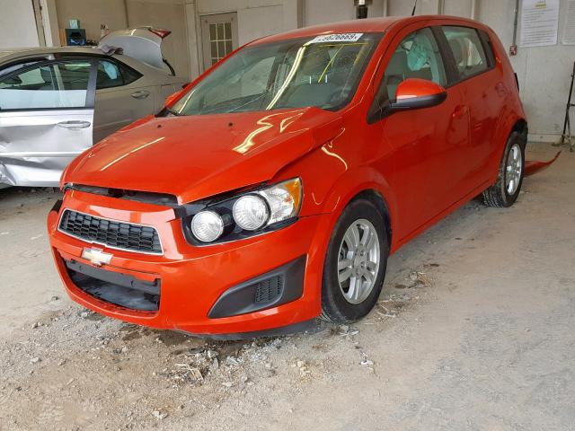 1G1JA6SH7C4230860 - 2012 CHEVROLET SONIC LS ORANGE photo 2