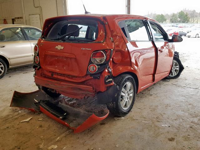 1G1JA6SH7C4230860 - 2012 CHEVROLET SONIC LS ORANGE photo 4