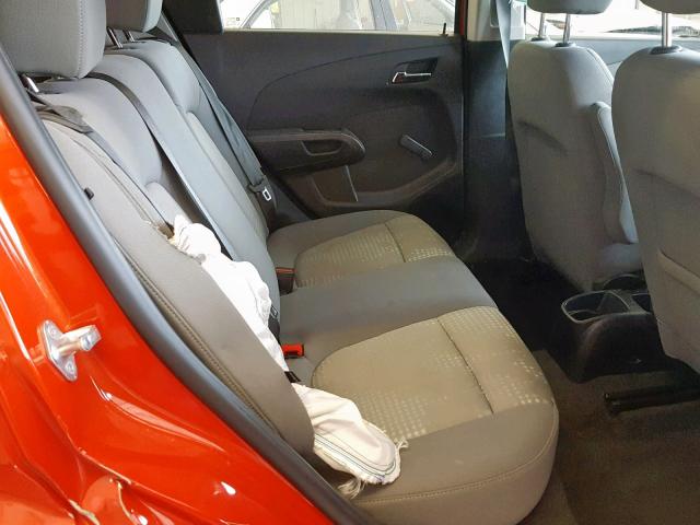 1G1JA6SH7C4230860 - 2012 CHEVROLET SONIC LS ORANGE photo 6