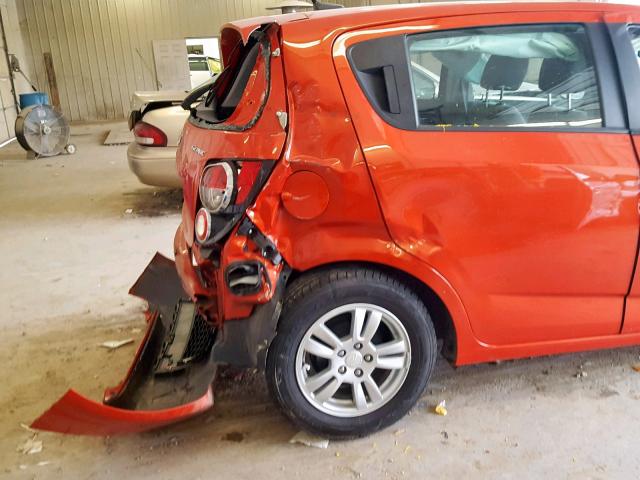 1G1JA6SH7C4230860 - 2012 CHEVROLET SONIC LS ORANGE photo 9