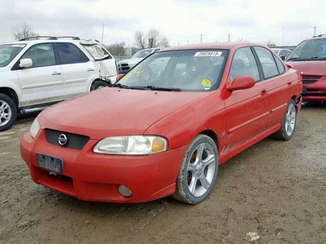 3N1AB51D13L717983 - 2003 NISSAN SENTRA SE- RED photo 2