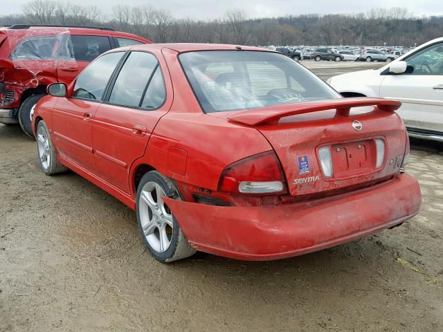 3N1AB51D13L717983 - 2003 NISSAN SENTRA SE- RED photo 3