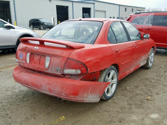 3N1AB51D13L717983 - 2003 NISSAN SENTRA SE- RED photo 4