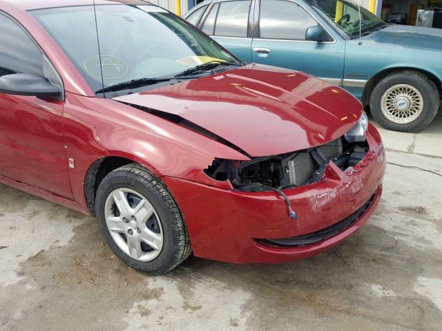 1G8AJ55FX7Z136387 - 2007 SATURN ION LEVEL MAROON photo 9