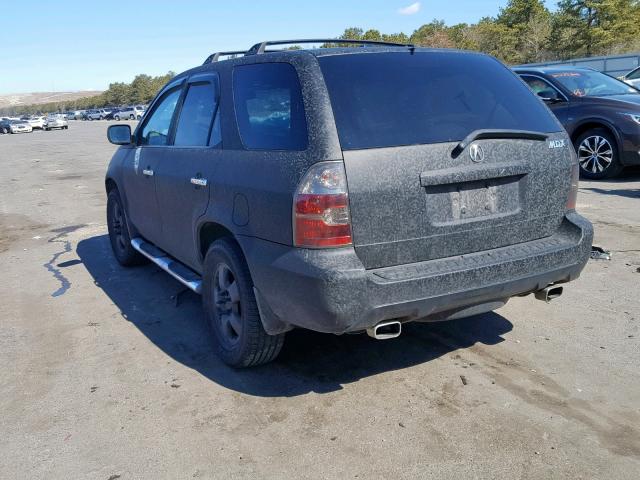 2HNYD18216H512190 - 2006 ACURA MDX BLACK photo 3