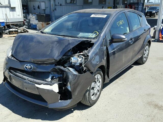 JTDKDTB32D1549589 - 2013 TOYOTA PRIUS C GRAY photo 2