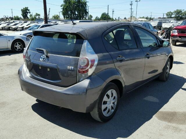 JTDKDTB32D1549589 - 2013 TOYOTA PRIUS C GRAY photo 4