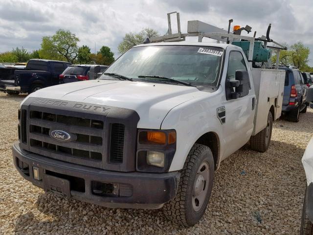 1FD3F30598EE46540 - 2008 FORD F350 SRW S WHITE photo 2