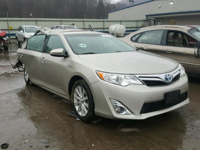 4T1BD1FK0EU102809 - 2014 TOYOTA CAMRY HYBR TAN photo 1