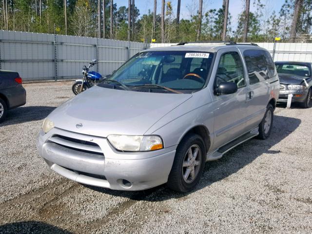 4N2ZN17T41D810639 - 2001 NISSAN QUEST GLE SILVER photo 2