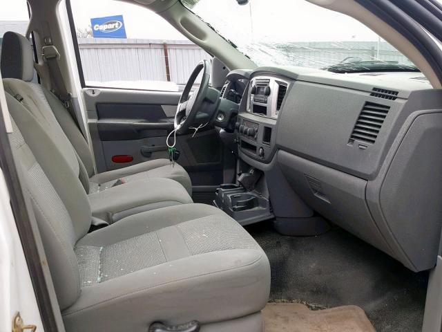 1D7KS28C07J532856 - 2007 DODGE RAM 2500 S WHITE photo 5