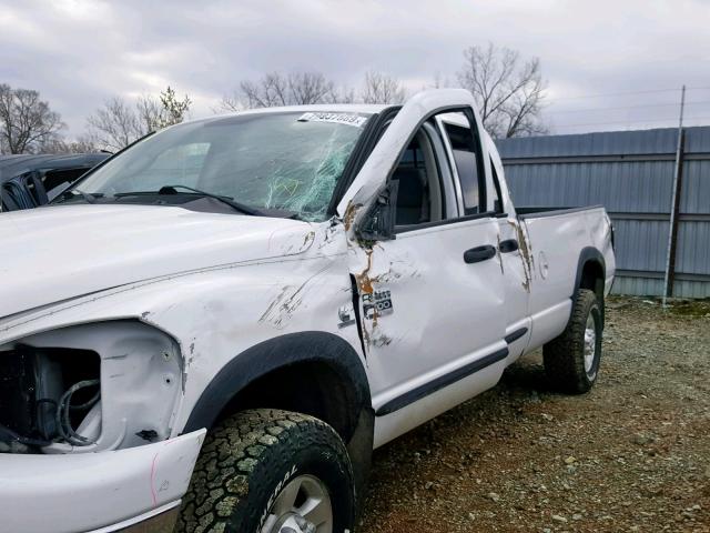 1D7KS28C07J532856 - 2007 DODGE RAM 2500 S WHITE photo 9