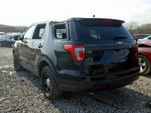 1FM5K8AR8JGA46000 - 2018 FORD EXPLORER P BLACK photo 3