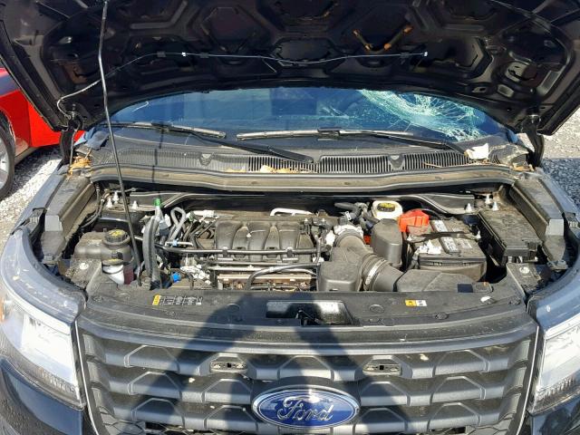 1FM5K8AR8JGA46000 - 2018 FORD EXPLORER P BLACK photo 7