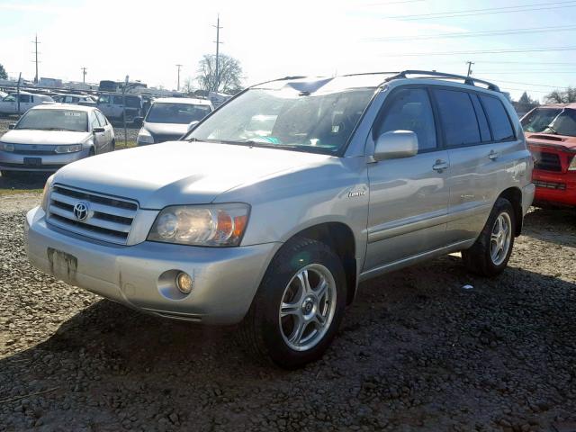 JTEEP21A640007086 - 2004 TOYOTA HIGHLANDER SILVER photo 2