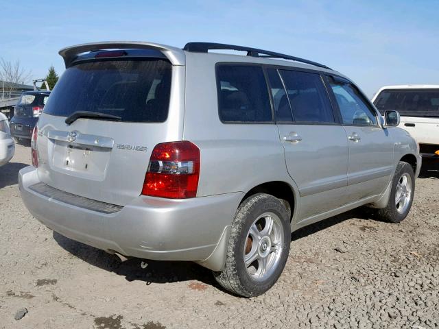 JTEEP21A640007086 - 2004 TOYOTA HIGHLANDER SILVER photo 4