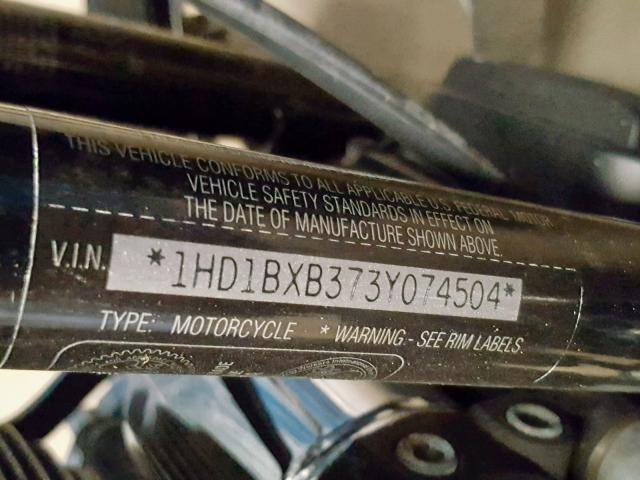 1HD1BXB373Y074504 - 2003 HARLEY-DAVIDSON FLSTFI BLUE photo 10