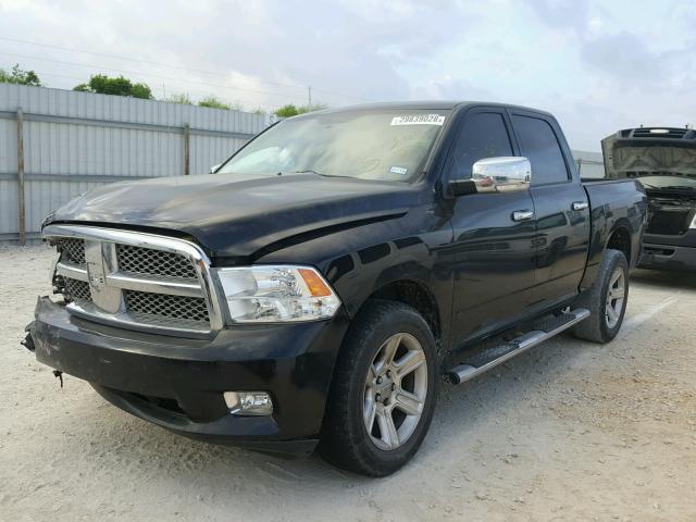 1C6RD6PT9CS300778 - 2012 DODGE RAM 1500 L BLACK photo 2