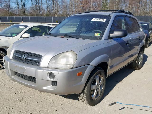 KM8JM12B05U151350 - 2005 HYUNDAI TUCSON GL SILVER photo 2