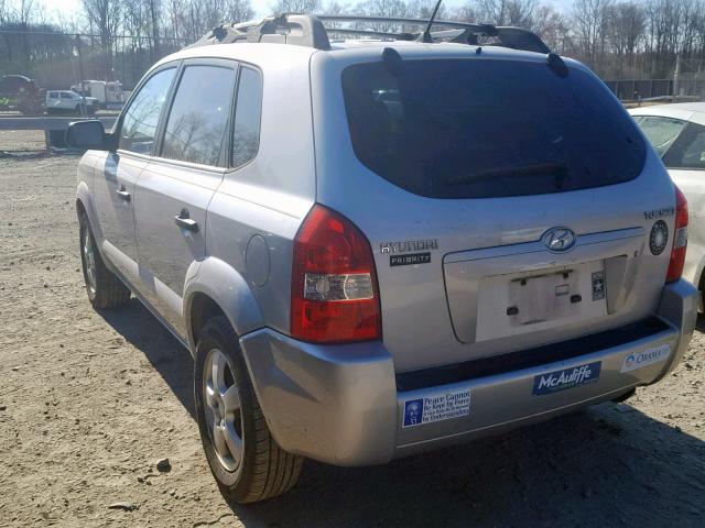 KM8JM12B05U151350 - 2005 HYUNDAI TUCSON GL SILVER photo 3