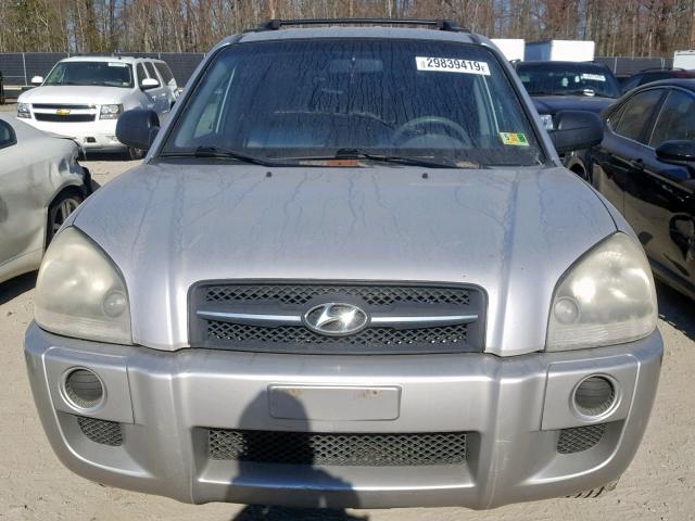 KM8JM12B05U151350 - 2005 HYUNDAI TUCSON GL SILVER photo 9