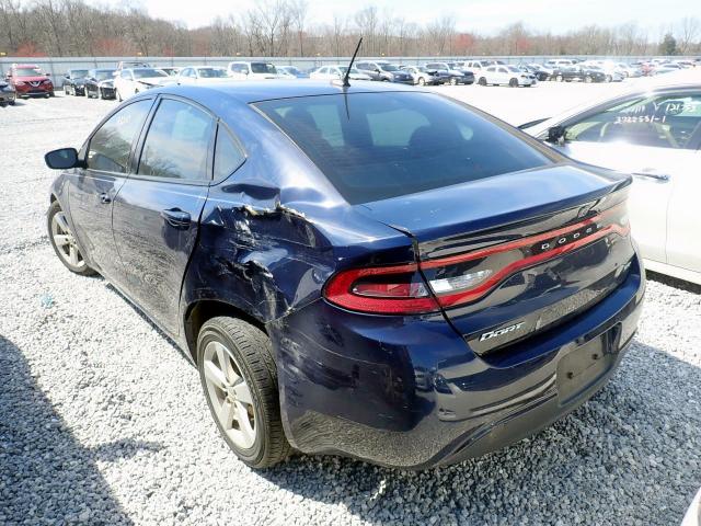 1C3CDFBB4FD278599 - 2015 DODGE DART SXT BLUE photo 3