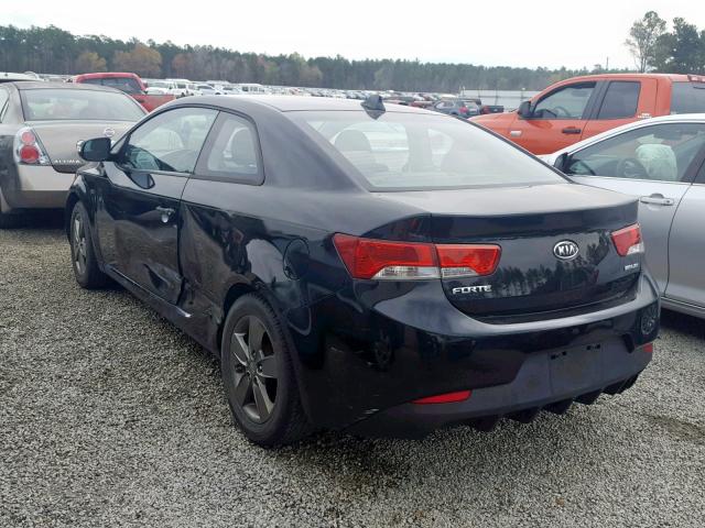 KNAFU6A25A5110903 - 2010 KIA FORTE EX BLACK photo 3