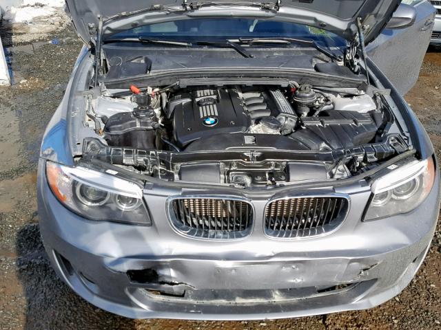 WBAUL7C59CVM83632 - 2012 BMW 128 I GRAY photo 7