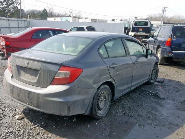 19XFB2F51CE371862 - 2012 HONDA CIVIC LX CHARCOAL photo 4