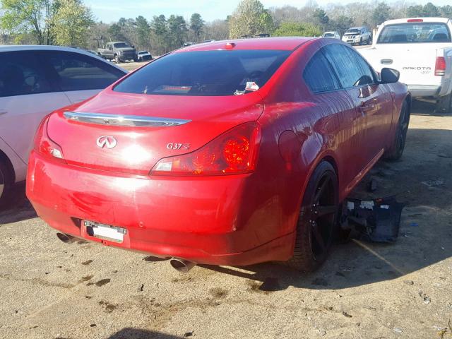 JN1CV6EK0AM103119 - 2010 INFINITI G37 BASE RED photo 4