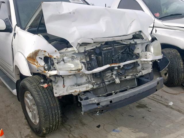 5TDZT38A21S039216 - 2001 TOYOTA SEQUOIA LI WHITE photo 9