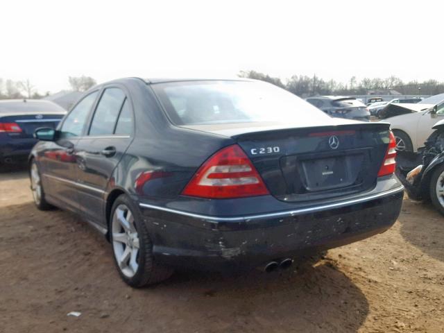 WDBRF52H07F880547 - 2007 MERCEDES-BENZ C 230 BLACK photo 3