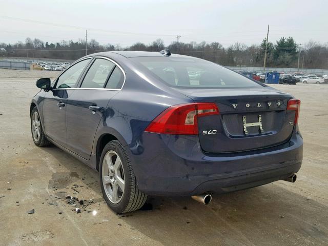 YV1612FS2D1224960 - 2013 VOLVO S60 T5 BLUE photo 3