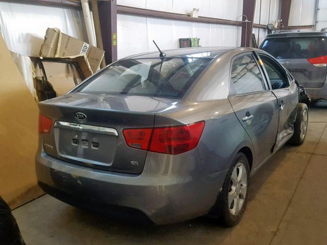 KNAFU4A21A5095448 - 2010 KIA FORTE EX GRAY photo 4