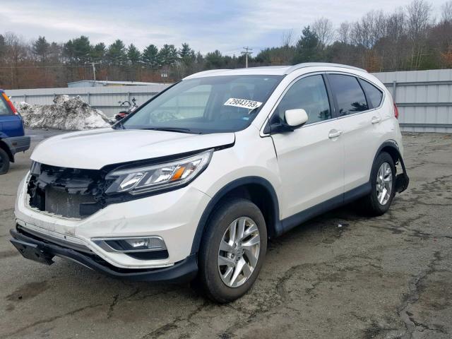 5J6RM4H78FL006277 - 2015 HONDA CR-V EXL WHITE photo 2