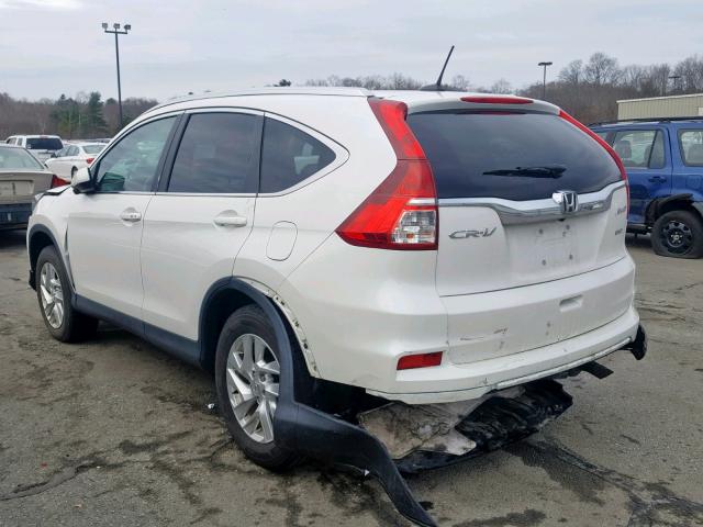 5J6RM4H78FL006277 - 2015 HONDA CR-V EXL WHITE photo 3