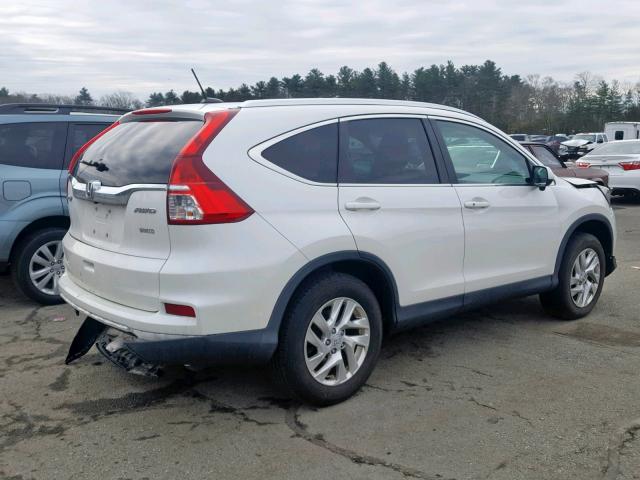 5J6RM4H78FL006277 - 2015 HONDA CR-V EXL WHITE photo 4