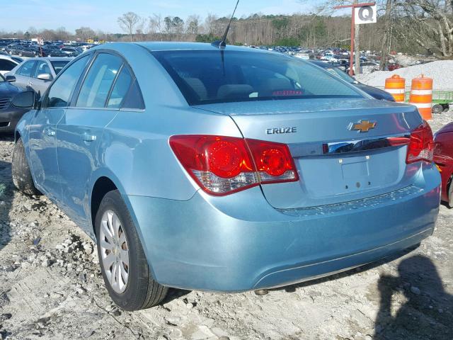 1G1PC5SHXB7172724 - 2011 CHEVROLET CRUZE LS BLUE photo 3