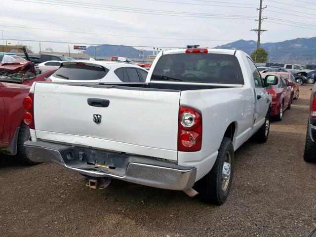 3D7KR26D17G766660 - 2007 DODGE RAM 2500 S WHITE photo 4