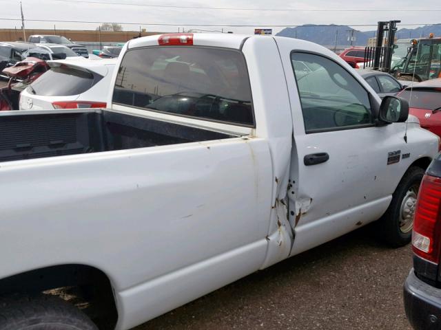 3D7KR26D17G766660 - 2007 DODGE RAM 2500 S WHITE photo 9